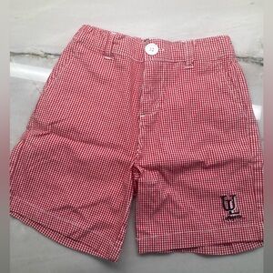 JV Clothiers - UL Lafayette red check shorts, 4T